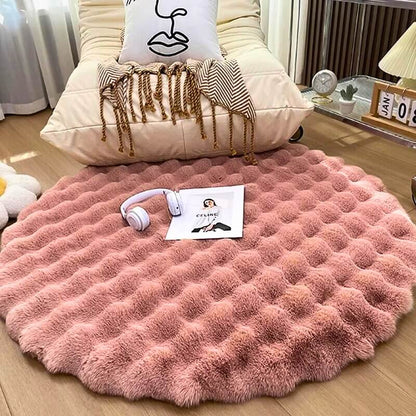 skorten® Skysoftia: Plush & Puffy Chic 3D Waves-Textured Area Rug for Modern Home Décor