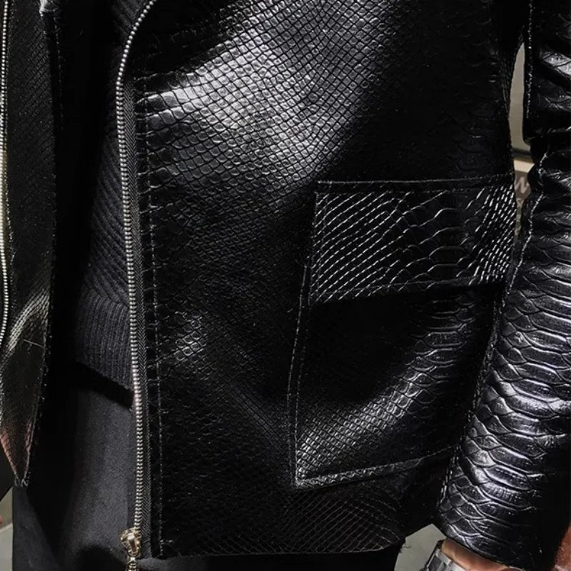 The Stadskárpa Blazer by HughVance NYC: The World's First Python Skin-Embossed Faux Leather Blazer