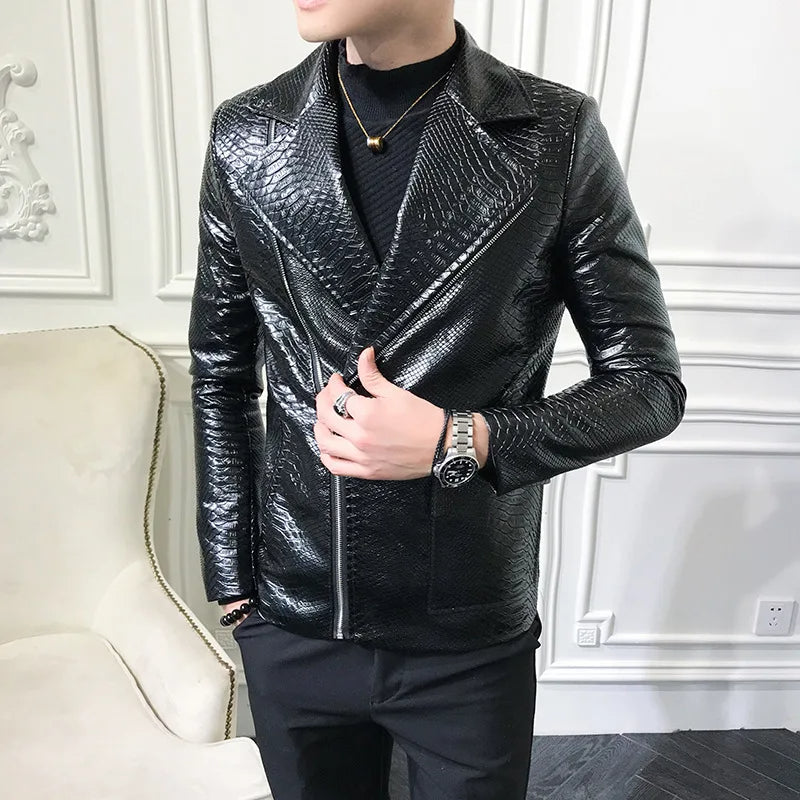 Stadskárpa Blazer by HughVance NYC - The World's First Python Skin-Embossed Faux Leather Blazer