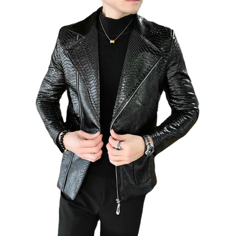 Stadskárpa Blazer by HughVance NYC - The World's First Python Skin-Embossed Faux Leather Blazer