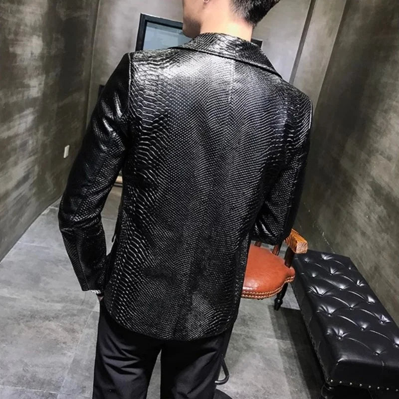 Stadskárpa Blazer by HughVance NYC - The World's First Python Skin-Embossed Faux Leather Blazer