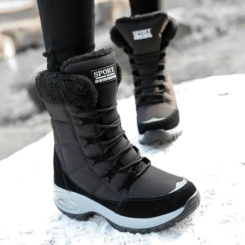 Hexton® Sport by Avenue Finds & Co. - The World's Only Perfect Women's Winter Boots: Waterproof & Lightweight Plush-Lined Boots featuring Ultra-Comfortable Air Cushioning Support & Superior Outsole Grip for Snowy Winter Hikes & Slippery Black Ice