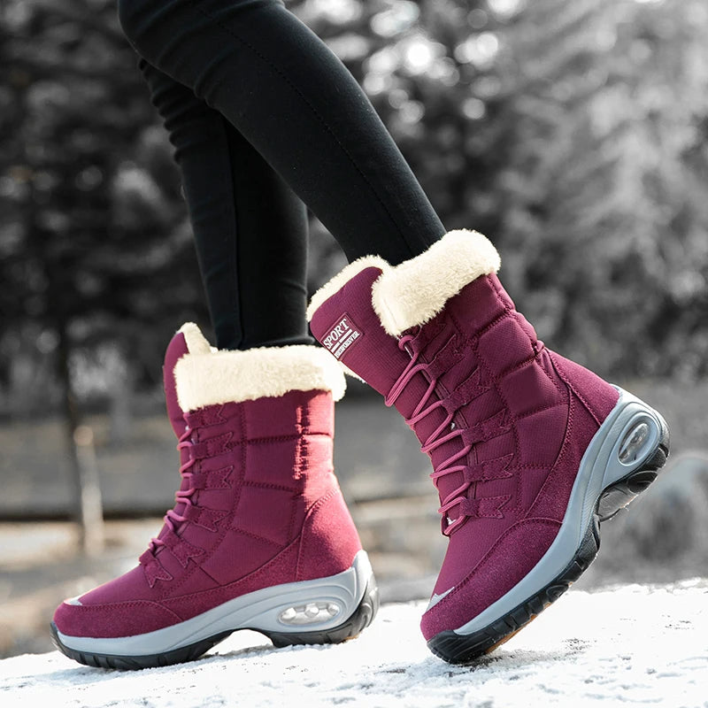 Hexton® Sport by Avenue Finds & Co. - The World's Only Perfect Women's Winter Boots: Waterproof & Lightweight Plush-Lined Boots featuring Ultra-Comfortable Air Cushioning Support & Superior Outsole Grip for Snowy Winter Hikes & Slippery Black Ice