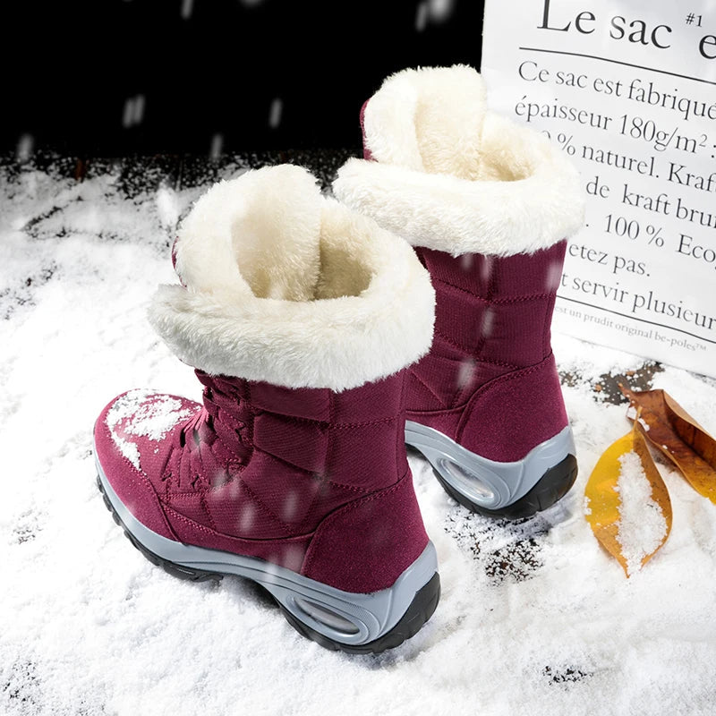 Hexton® Sport by Avenue Finds & Co. - The World's Only Perfect Women's Winter Boots: Waterproof & Lightweight Plush-Lined Boots featuring Ultra-Comfortable Air Cushioning Support & Superior Outsole Grip for Snowy Winter Hikes & Slippery Black Ice