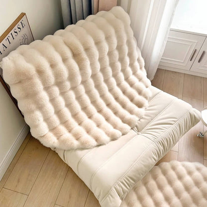 skorten® Skysoftia: Plush & Puffy Chic 3D Waves-Textured Area Rug for Modern Home Décor