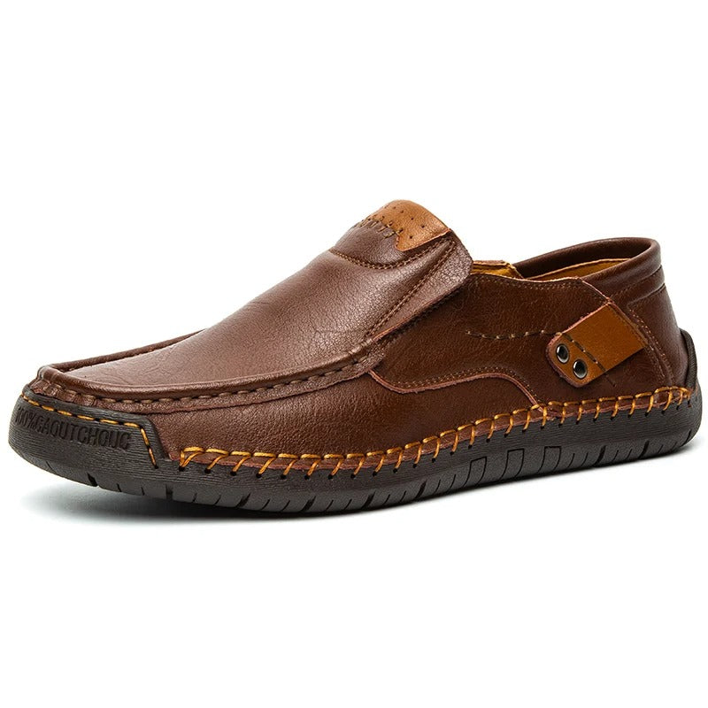 Robinson Hand-Stitched Italian Nappa Leather Moccasin Slip-Ons