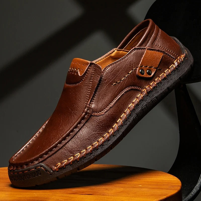 Robinson Hand-Stitched Italian Nappa Leather Moccasin Slip-Ons