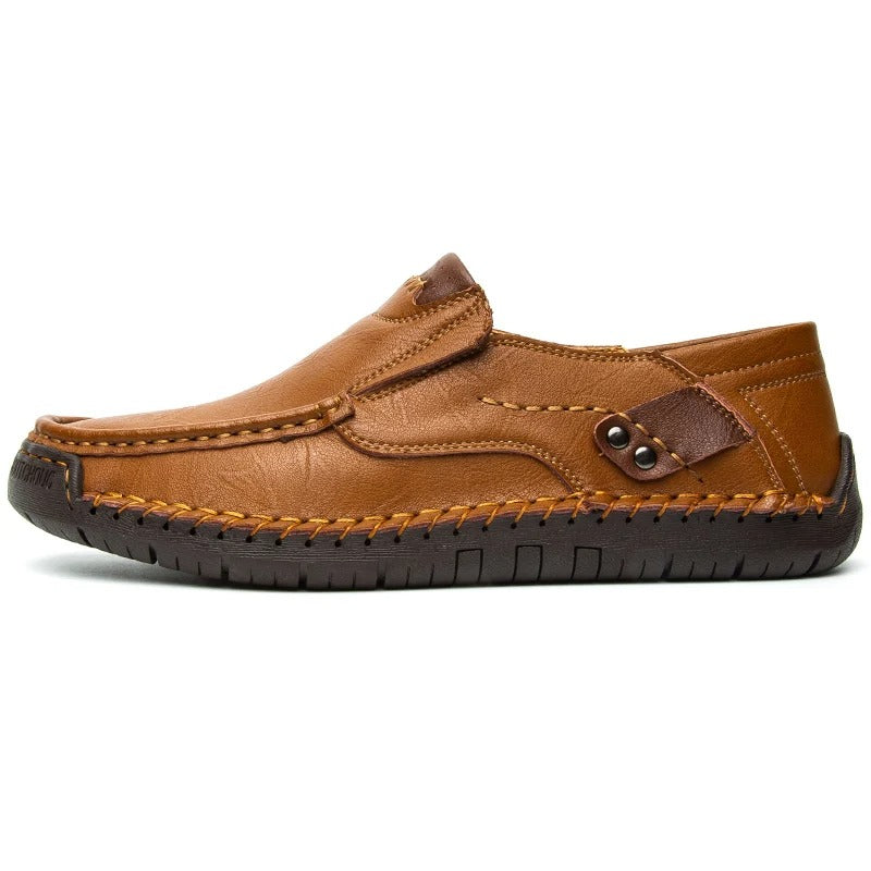 Robinson Hand-Stitched Italian Nappa Leather Moccasin Slip-Ons