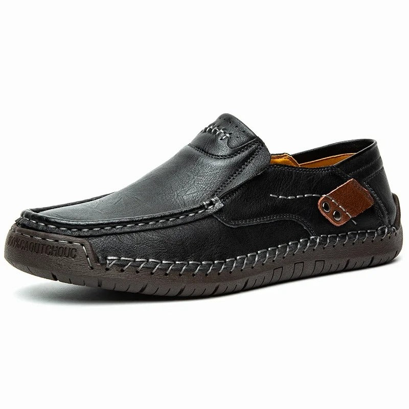 Robinson Hand-Stitched Italian Nappa Leather Moccasin Slip-Ons