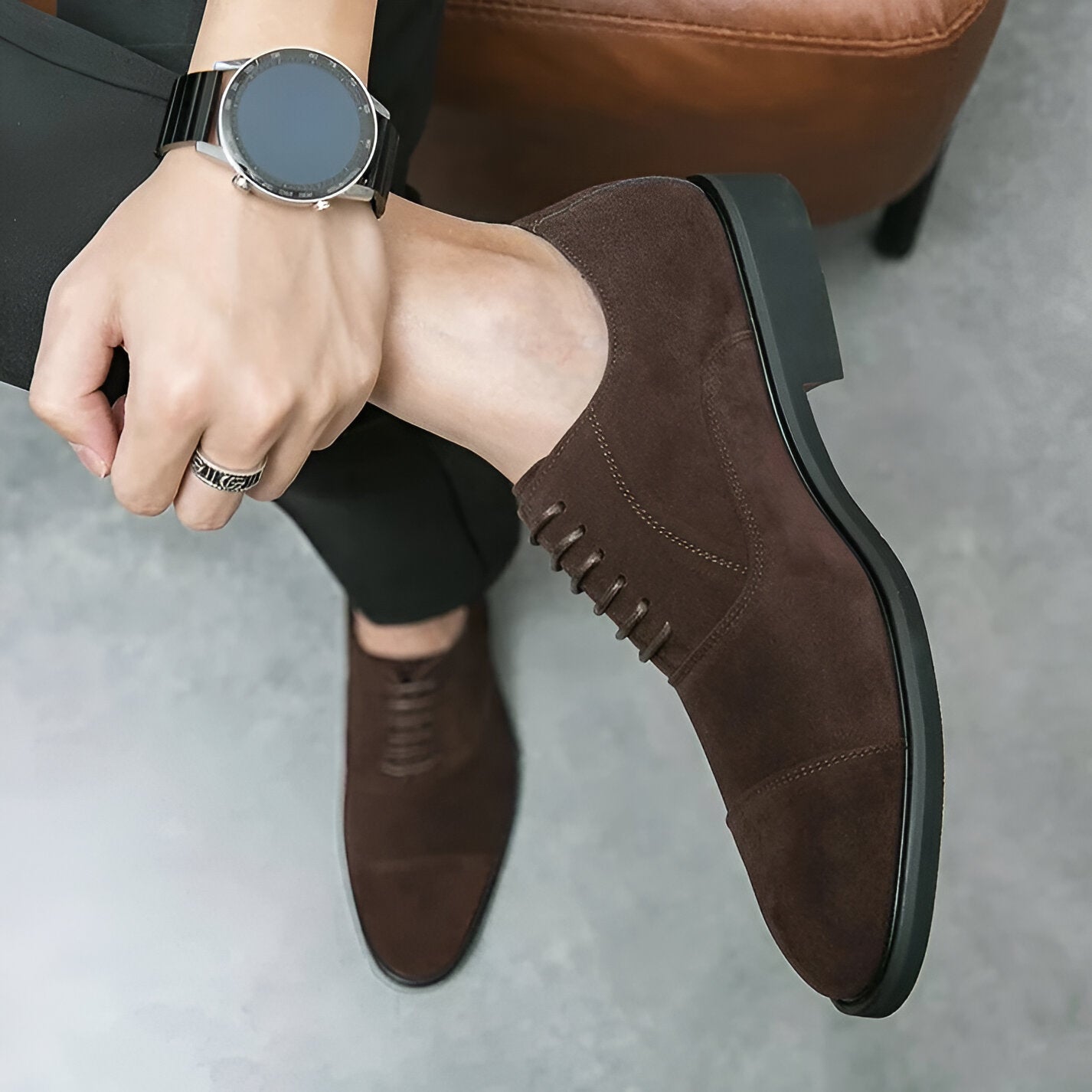 Savile Oxfords: Formal Dress Shoes, Hand-Stitched Genuine Italian Leather – Designed by HughVance Savile Row