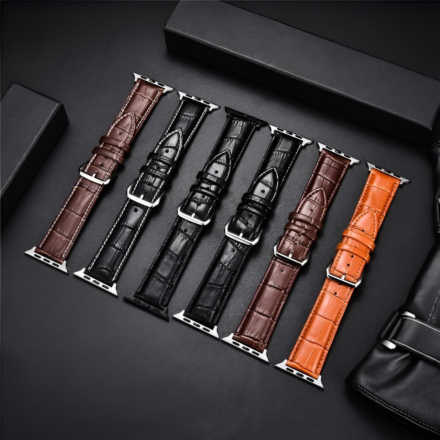 Crocolassi® Band Collection for Apple Watch Series 1, 2, 3, 4, 5, 6, 7, 8, SE, Ultra 1 & 2 - Designed by AvenueFinds Milan