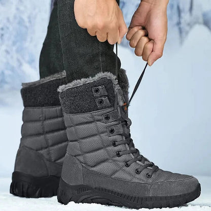 Hexton® Men's Winter Boots by Avenue Finds & Co. NYC: Waterproof High-Top Plush Lined Snow Boots with Superior Grip for Winter Hikes & Slippery Black Ice