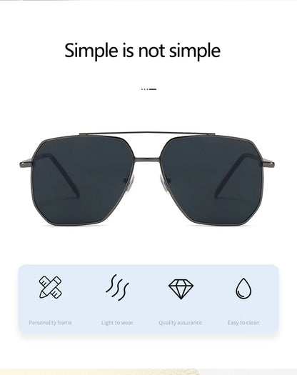 New Fashion Men Sunglasses Pilot Classic Driving Sun Glasses Metal Frame Mirror Leisure Fishing Business Men/women Eyeglassuv400