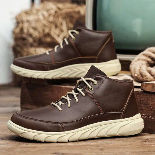 Crestline Antigrid Genuine Leather Sneakers