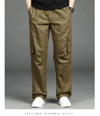 Mens Tactical Pants Cargo Work Pants Heavy Duty Big and Tall Overalls Autumn Construction Trousers Man Sport American Sweatpants