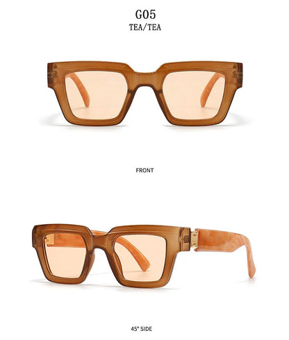 2024 Square Sunglasses Women Trendy New Sunglasses For Men Vintage Fashion Glasses Retro Lunette Soleil Femme Sonnenbrille Damen