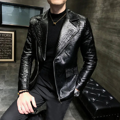 Stadskárpa Blazer by HughVance NYC - The World's First Python Skin-Embossed Faux Leather Blazer