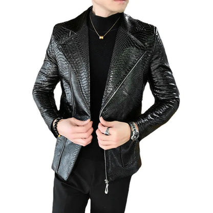 Stadskárpa Blazer by HughVance NYC - The World's First Python Skin-Embossed Faux Leather Blazer