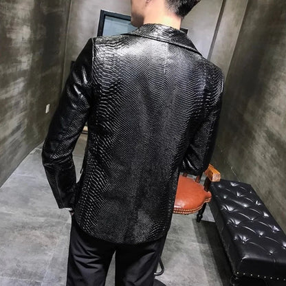 Stadskárpa Blazer by HughVance NYC - The World's First Python Skin-Embossed Faux Leather Blazer