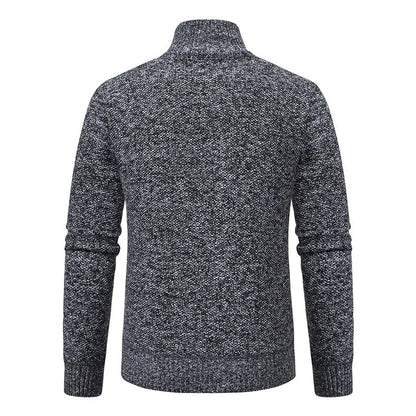 Fleeceknit® - Knitted Half-Polo Turtle Neck Sweater