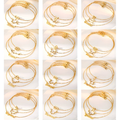 Astrocharm®: Handcrafted Zodiac Sign Inspired Anklet Collection - Set of 3 Styles for the Price of One