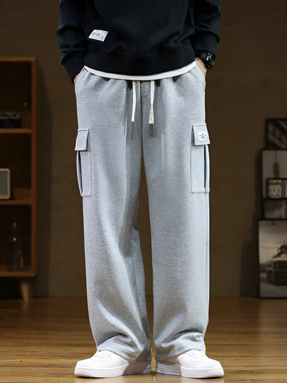 The Nordtrak® - Cleverly designed by AvenueFinds Sweden: Multi-Pocket Cargo Style Cotton Sweatpants